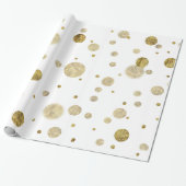 Goldbezaubernde Bokeh Confetti-Punkte Geschenkpapier (Ungerollt)