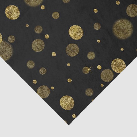 Goldbezaubernde Bokeh Confetti-Punkte Seidenpapier (Ausschnitt)