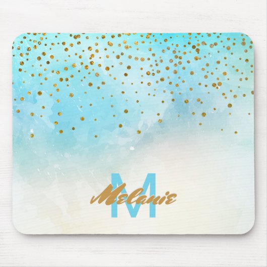 Goldbezaubernder Confetti punktiert | Mousepad (Vorne)