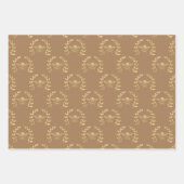 Goldbiene auf hellbraun geschenkpapier set (Vorderseite)