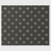 Goldbiene auf schwarz geschenkpapier (Flach)