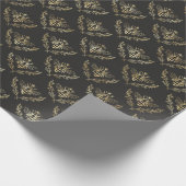 Goldbiene auf schwarz geschenkpapier (Ecke)