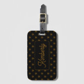 Goldbiene benutzerdefinierter Name Monogramm-Desig Gepäckanhänger (Vorderseite Vertikal)