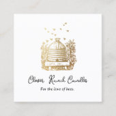 Goldbiene Bienenzucht Quadratische Visitenkarte (Vorderseite)