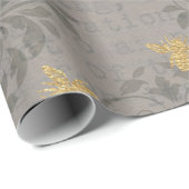 Goldbiene und -rolle geschenkpapier (Rolleneckpunkt)
