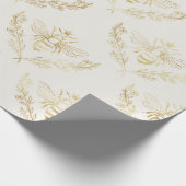 Goldbienen auf Creme. Geschenkpapier (Ecke)
