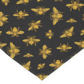 Goldbienen auf Schwarz Kurzer Tischläufer (Ecke)