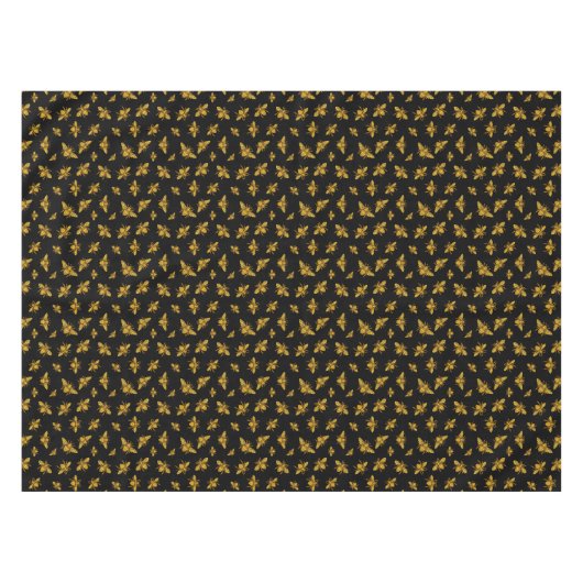 Goldbienen auf schwarz tischdecke (Vorderseite (Horizontal))