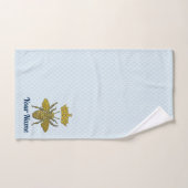 Goldbienen-Krone Ihr Text und Farbe Badhandtuch Set (Handtuch)