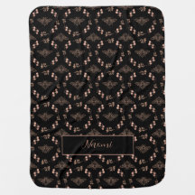 Goldbienen und Bienenstöcke in schwarzem Baby-Blan