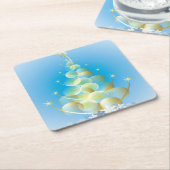 Goldblase Moderne Kunst Weihnachtsbaum Rechteckiger Pappuntersetzer (angewinkelt)