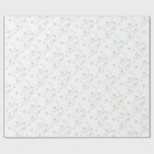 Goldblasen in Weiß Geschenkpapier (Flach)