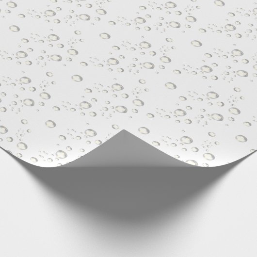 Goldblasen in Weiß Geschenkpapier (Ecke)