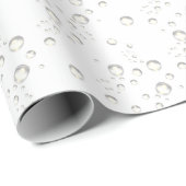 Goldblasen in Weiß Geschenkpapier (Rolleneckpunkt)