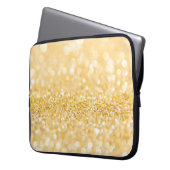 Goldblasen und Glitzer Laptopschutzhülle (Vorderseite Links)