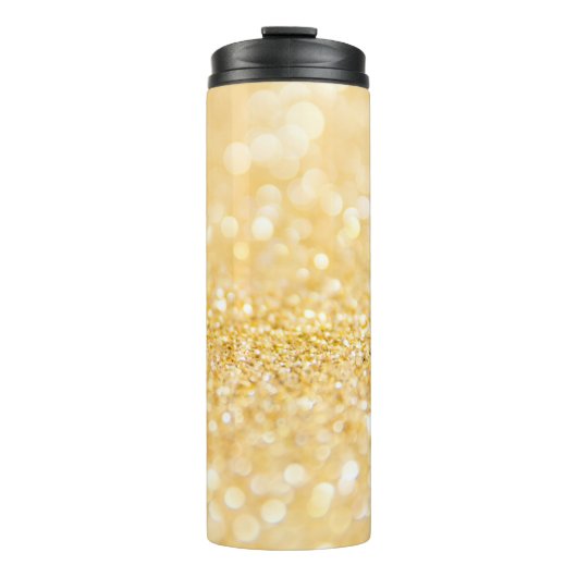 Goldblasen und Sand Thermosbecher (Vorderseite)