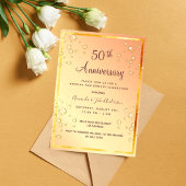 Goldblasen zum 50. Hochzeitstag Einladung