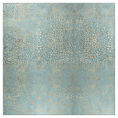 Goldblatt auf blauem Leoparden Stoff (Muster)