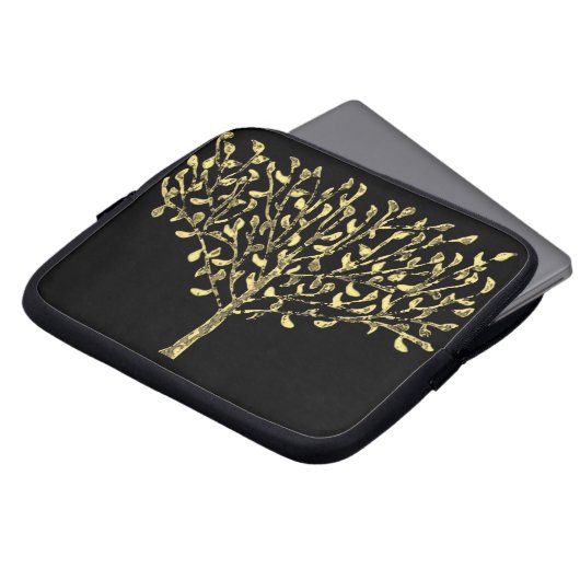 Goldblatt-Baum-Laptop-Hülse Laptopschutzhülle (Vorne Oben)