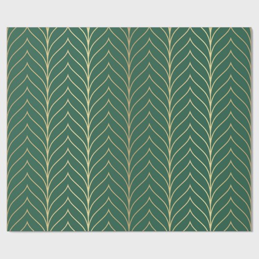 Goldblatt und grünes Packpapier (Flach)