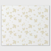 Goldblatt und Schneeflocken Weihnachtsmuster Geschenkpapier (Flach)