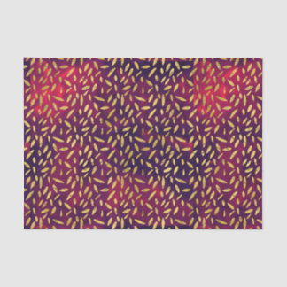 GoldBlätter auf rauchigem Burgunder u. lila Tan Seidenpapier