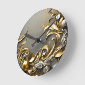 Goldblattgestaltung Runde Wanduhr (Winkel)