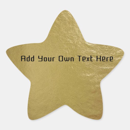 goldblättrig Stern-Aufkleber (Vorderseite)
