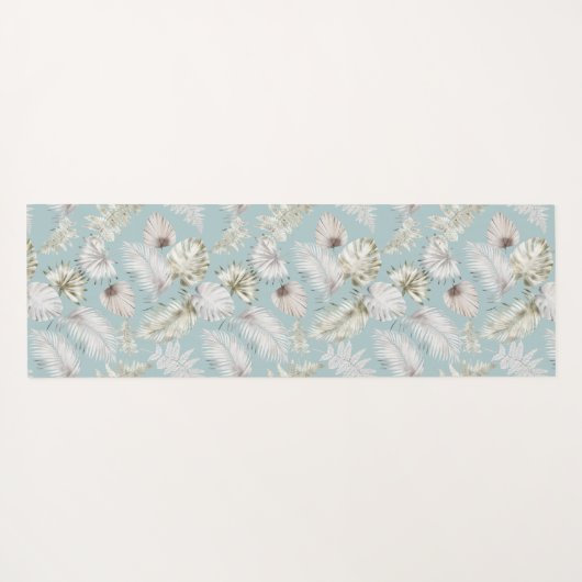 Goldblättriger Tropen Monogram Yoga Mat Yogamatte (Rückseite (Horizontal))