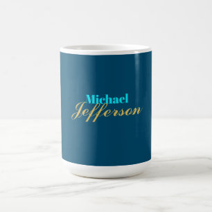 Goldblaue Farbe elegante moderne minimalistische B Kaffeetasse