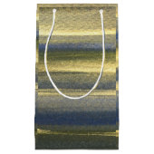 Goldblaue Linien - Maßgeschneiderter Geschenkbeute Kleine Geschenktüte (Vorderseite)