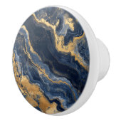 Goldblaue Marmormuster Keramikknauf (Rechts)