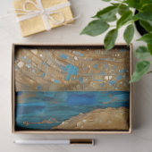 Goldblaue Mosaik-Amerikanerin Dekoupage Seidenpapier (Geschenk)