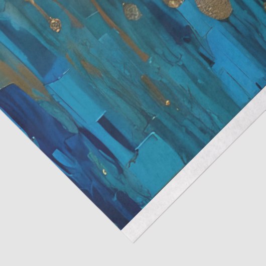 Goldblaue Mosaik-Amerikanerin Dekoupage Seidenpapier (Ausschnitt)