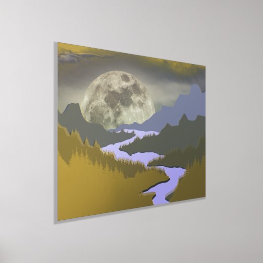 Goldblauer abstrakter Landschaftsmoor real Foliendrucke (Ablage )