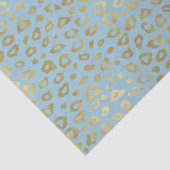 Goldblauer Ombre Leopard-Druck Seidenpapier (Ausschnitt)