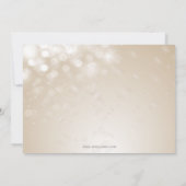 Goldblauer Schmuck Winter Hochzeit Probe Einladung (Rückseite)