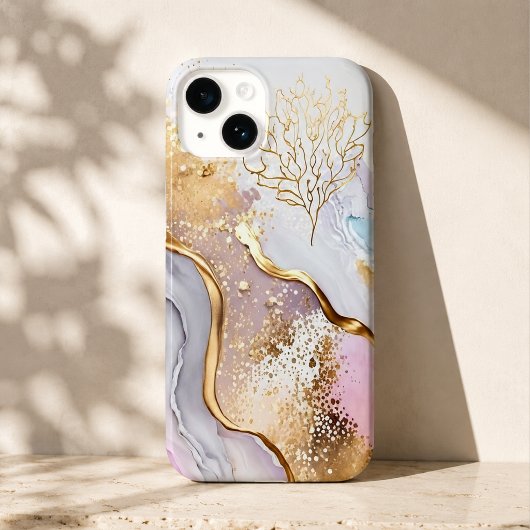 Goldblauer und Lila Marmor Case-Mate iPhone Hülle