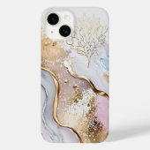 Goldblauer und Lila Marmor Case-Mate iPhone Hülle (Rückseite)