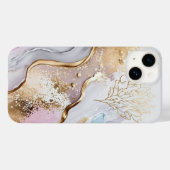 Goldblauer und Lila Marmor Case-Mate iPhone Hülle (Rückseite (Horizontal))
