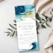 Goldblauer Unterwasserseefisch Erste Heilige Kommu Einladung