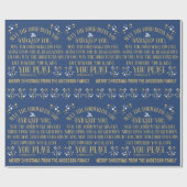 Goldblauer Weihnachtssegmente 6:24-26 Geschenkpapier (Flach)