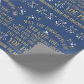 Goldblauer Weihnachtssegmente 6:24-26 Geschenkpapier (Ecke)