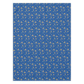 Goldblauer Weihnachtsstars fröhliches Vintages Lic Tischdecke (Vorderseite)