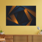 Goldblaues Labyrinth Leinwanddruck (Insitu (Wohnzimmer))