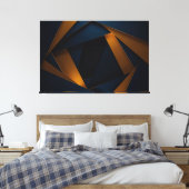 Goldblaues Labyrinth Leinwanddruck (Insitu (Schlafzimmer))