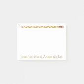 Goldbleistift drei post-it klebezettel (Vorderseite)