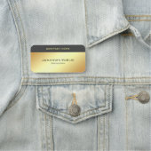 Goldblick-einfache Schablonen-modernes Rechteck Namensschild (Beispiel)