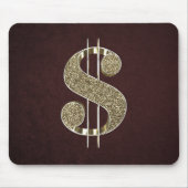 GoldBling 3D Dollar-Zeichen Mousepad (Vorne)