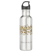GoldBling GlitzerConfetti Trinkflasche (Vorderseite)
